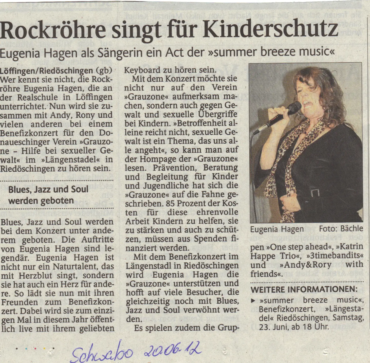 Zeitungsteil Längestadl