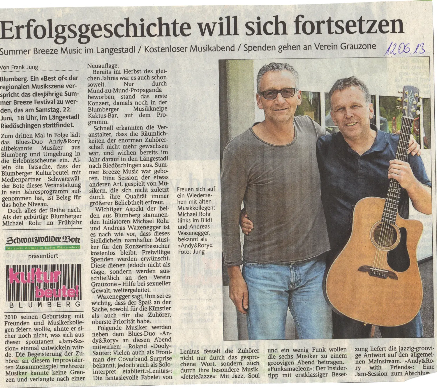 Zeitungsteil Längestadl