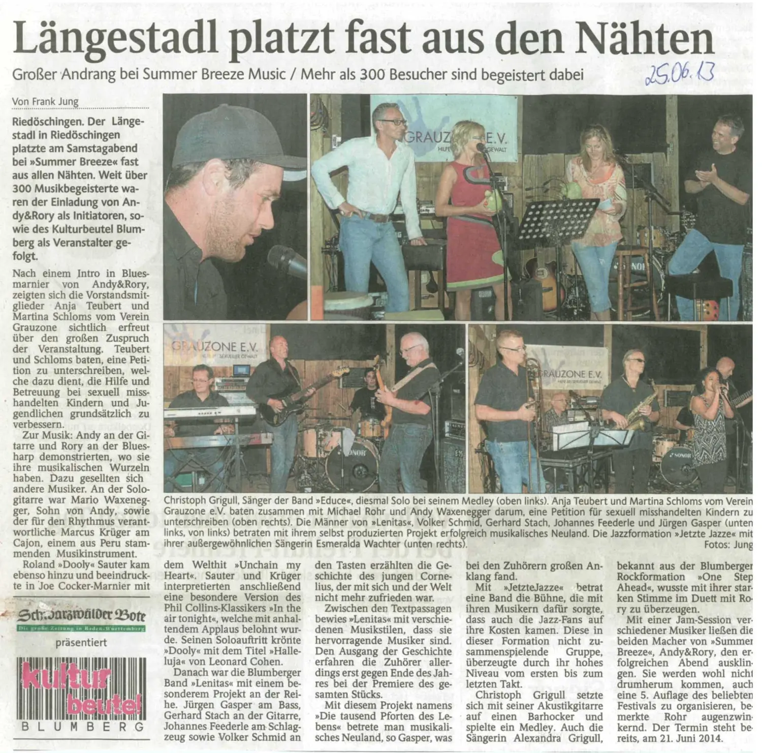 Zeitungsteil Längestadl