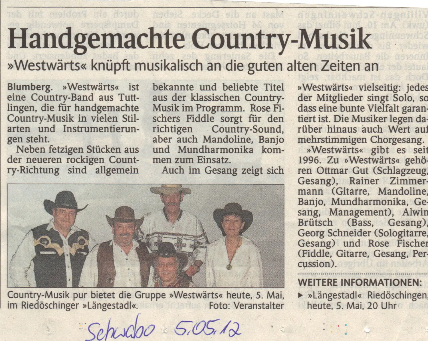 Zeitungsteil Längestadl